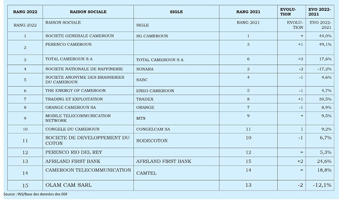 喀麦隆统计局：以下15家公司占据喀麦隆生产部门总收入的40%-中非贸易研究中心news.afrindex.com